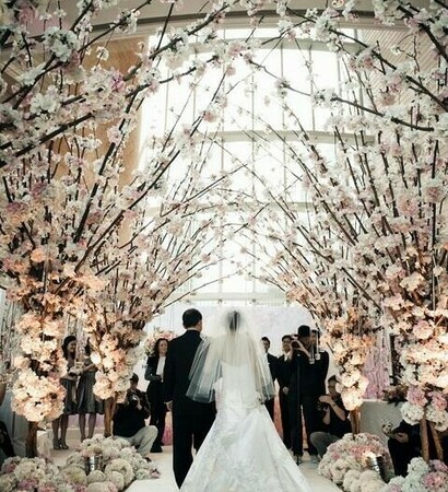 couple, decors and flower