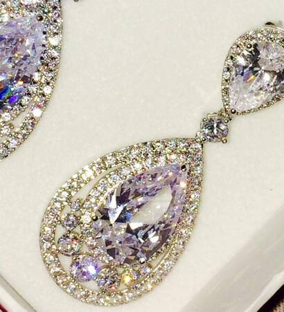 zirkon, Swarovski and teardrop earrings