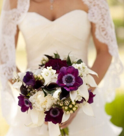 flowers, bouquet and purple