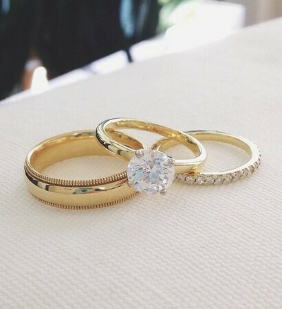 diamonds, wedding ring and gold