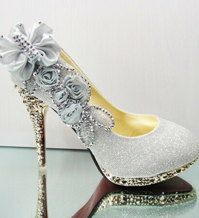 flower wedding shoes, platform wedding shoes and heel wedding shoes