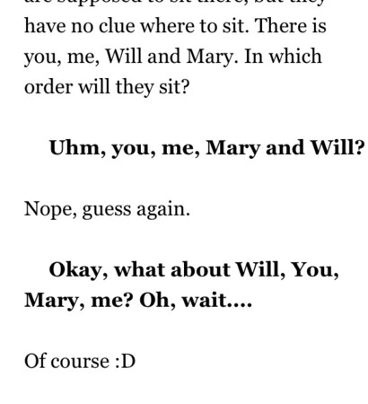question, proposal and Awe