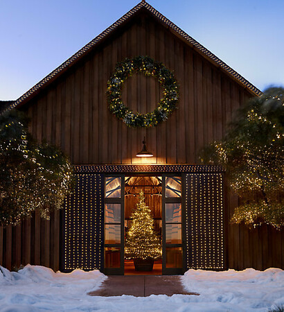 interior design, snow and christmas