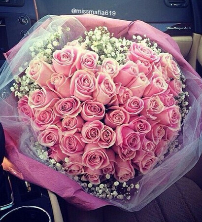 lady, pink and roses
