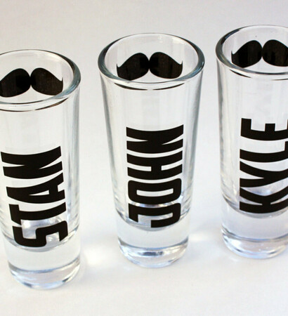 shot glass, custom and groom