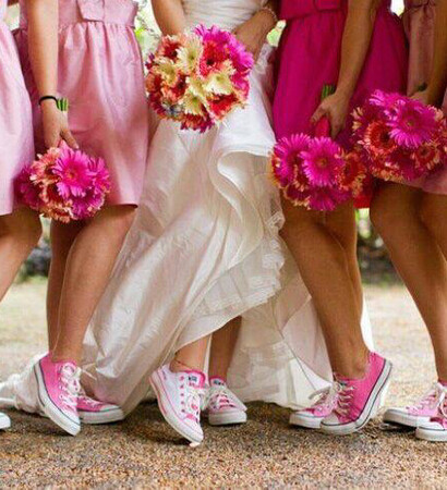 weddingdress, bridemaids and woman
