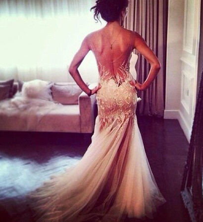 wedding dress, back and Dream