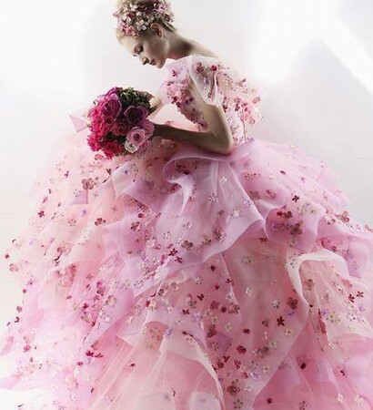hairstyle, flowers and pink