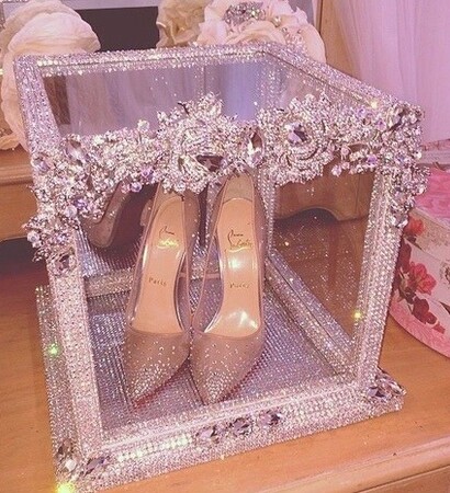 box, shoes and diamonds