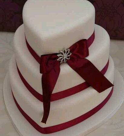 heart, ribbon and wedding cake