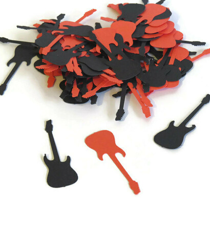 music party theme, rock n roll party and musical wedding decor
