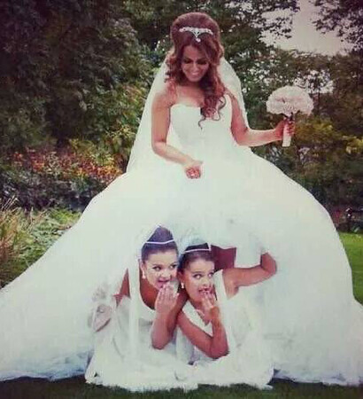 love, friends and wedding dress
