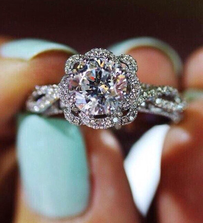 marriage, diamond ring and verragio