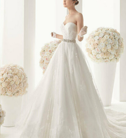 ball gown, fashion and sweetheart