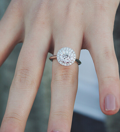 hand, diamond and ring