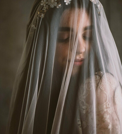 wedding veil, vintage and wedding photo