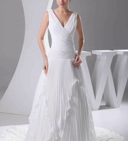 ruching, wedding dress and wedding gown