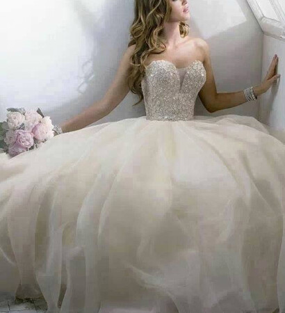 glam, bride and white