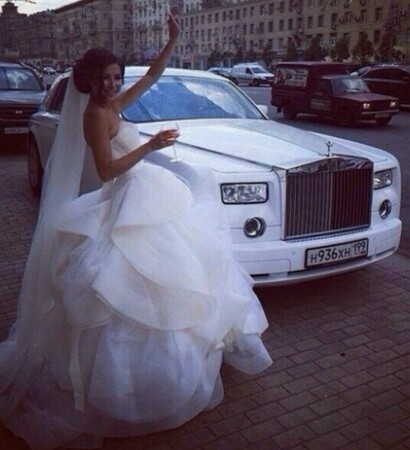 limousine, bride and beautiful