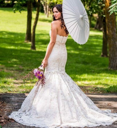 gown, mermaid style and button dress