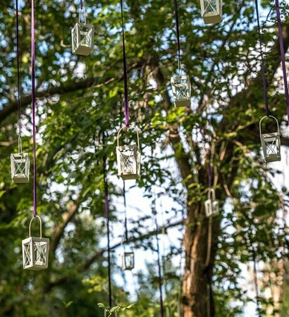 outdoor, white and tea light holders