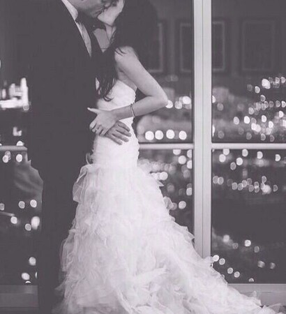 bride, gown and bride groom