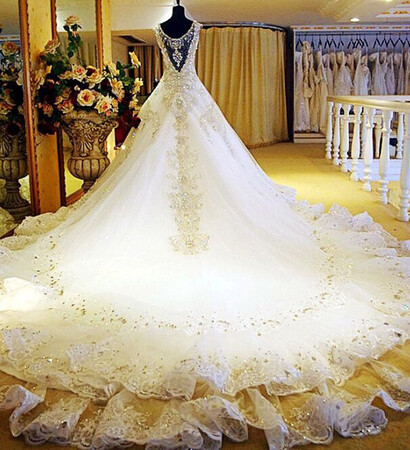 white, weddingdress and fancy
