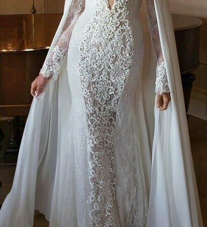 bride, mermaid and dress