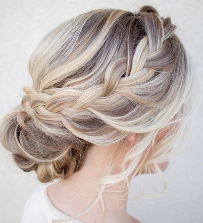 bride, blonde and hair style