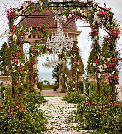 wedding location, view and flowers