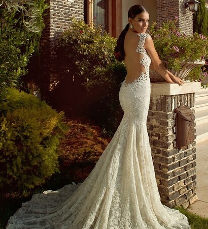 white, wedding dress and shiny