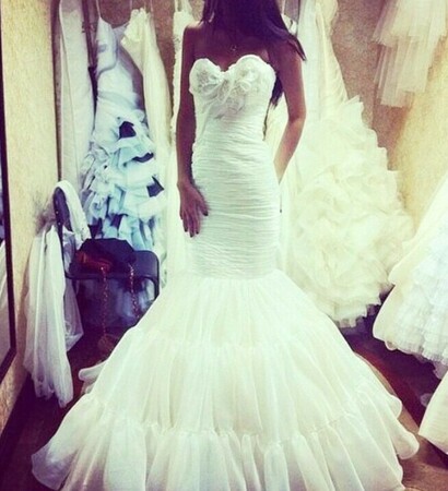 girl, bride and dress