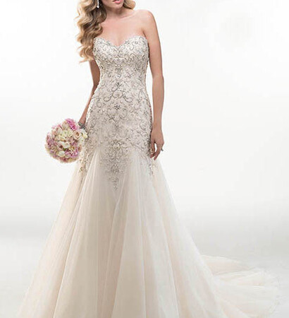 applique, beachwedding and weddingdress