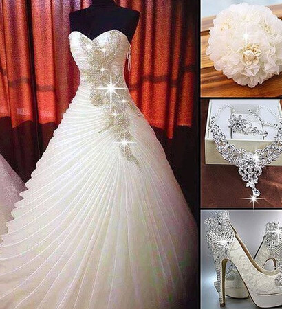 beauty, white dress and wedding dresses