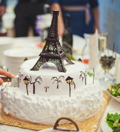 paris, cake and the eiffel tower