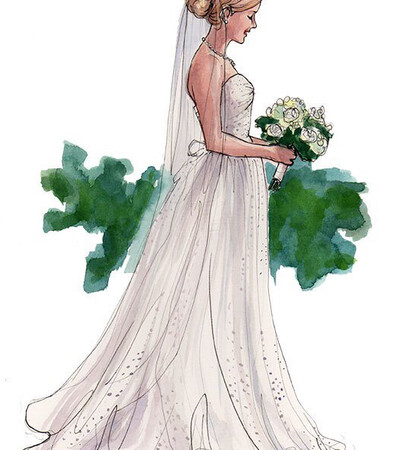 happy, wedding dress and flowers