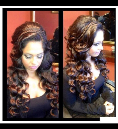 curly, hair and make up