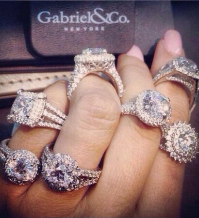 diamond, nails and rings