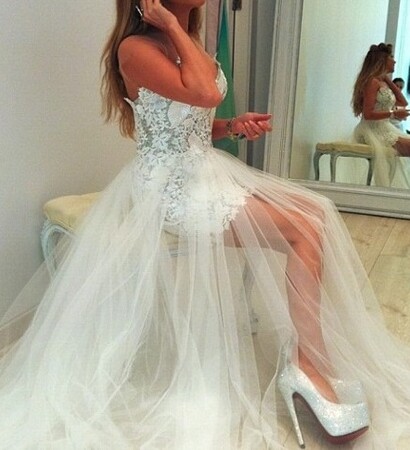 bridal, lace dress and Prom