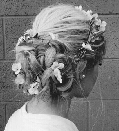 hair, girly and floral