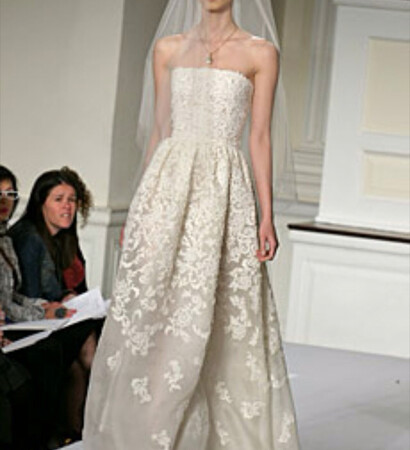 wedding gown, 2009 and oscar de la renta