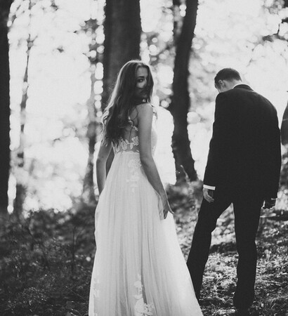 wedding dress, together and love