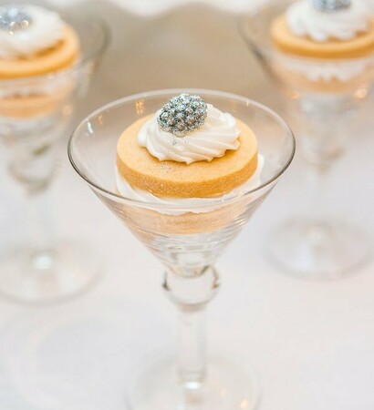 reception, desserts and tablescape