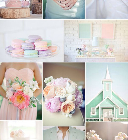 pastel, inspiration and spring weddings