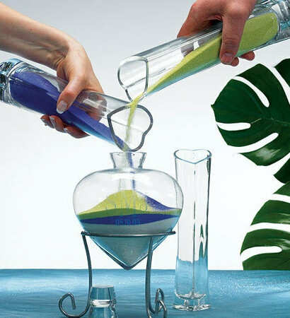 glass, sand and vase