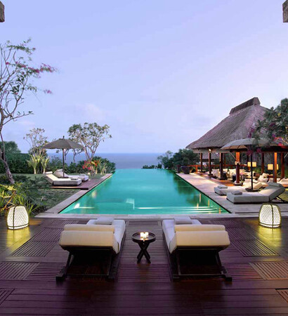hotel bulgari, pool and balinese style