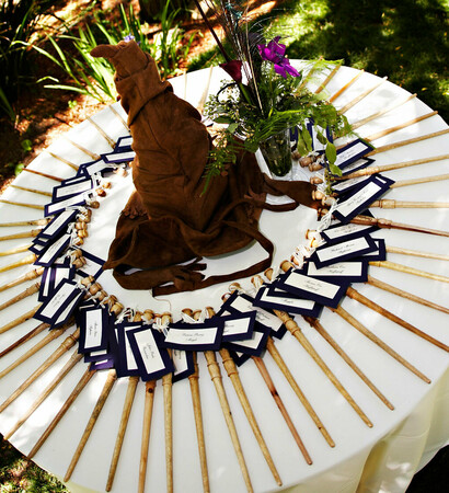 reception, harry potter and theme wedding