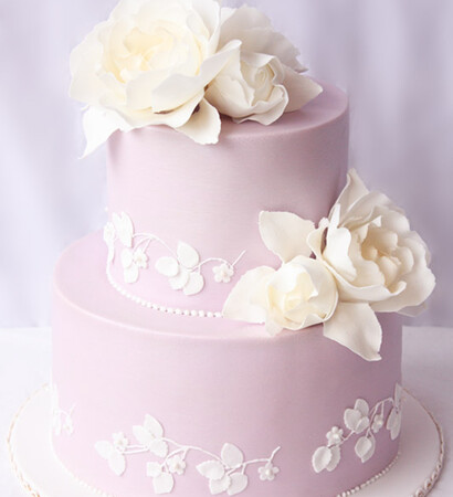 purple, cake and white
