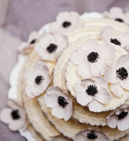 flowers, black and white and anemone flower