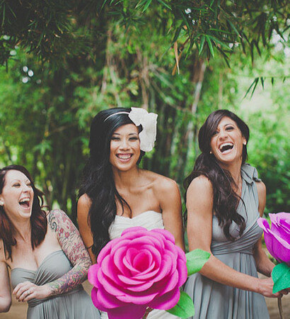 flowers, hair and smile